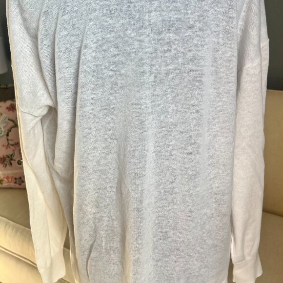 LOFT - CREAM LINEN BLEND CARDIGAN - SIZE M - Picture 7 of 7